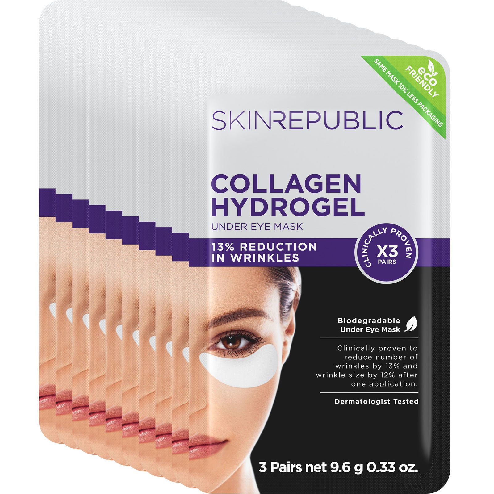 Pack of 10 Collagen Hydrogel Under Eye Mask (includes 6 FREE under eye masks)