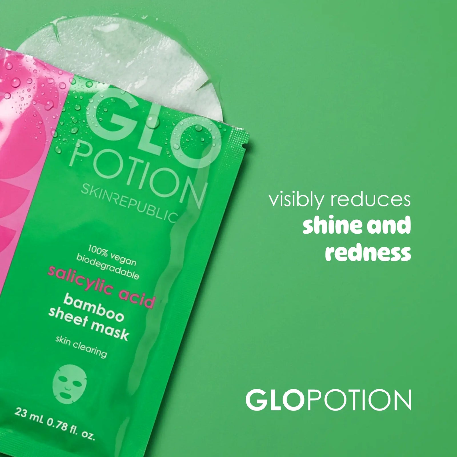 GloPotion salicylic acid bamboo sheet mask