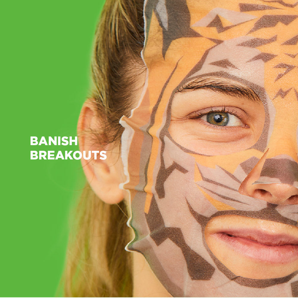 Spot Clear Tea Tree Tiger Face Mask Sheet