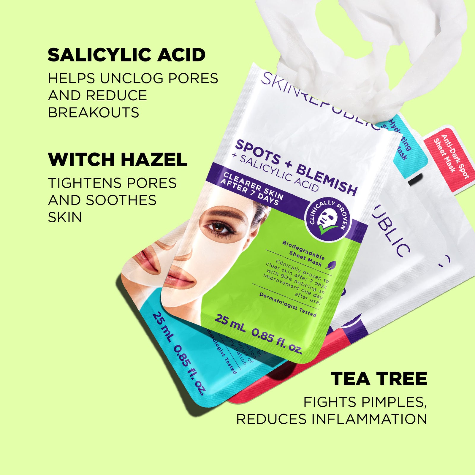 Spots + Blemish + Salicylic Acid Face Mask Sheet