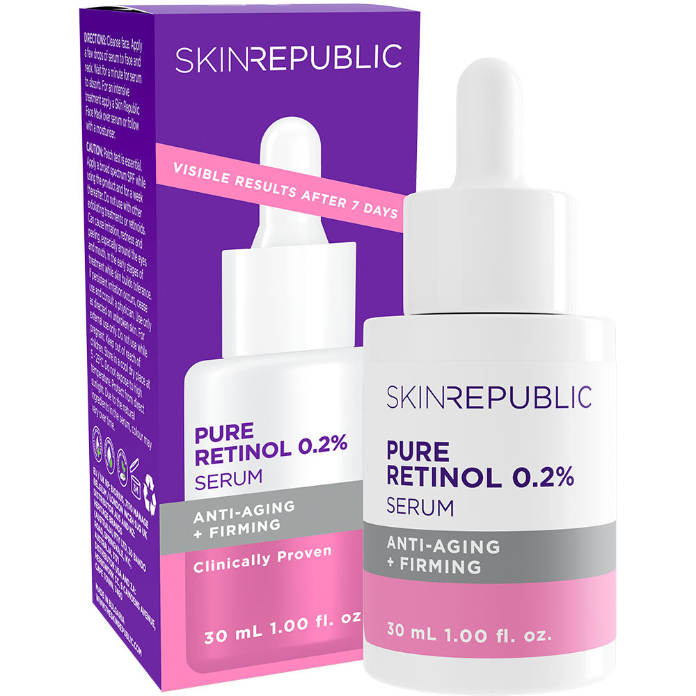 Skin Republic Pure Retinol 0.2% Serum 30ml — anti-aging retinol serum reduces fine lines and wrinkles