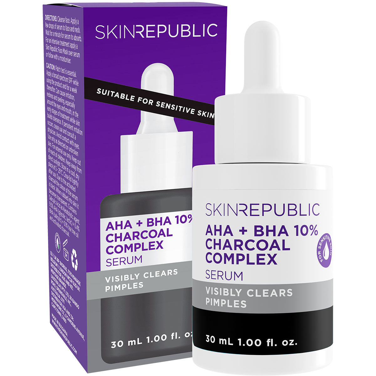 AHA + BHA 10% Charcoal Complex Serum