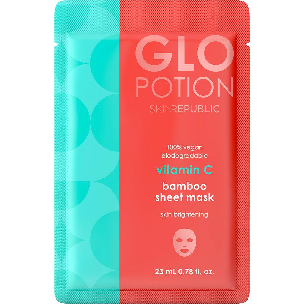 GloPotion Vitamin C Bamboo Sheet Mask | Brighten + Glow | SA