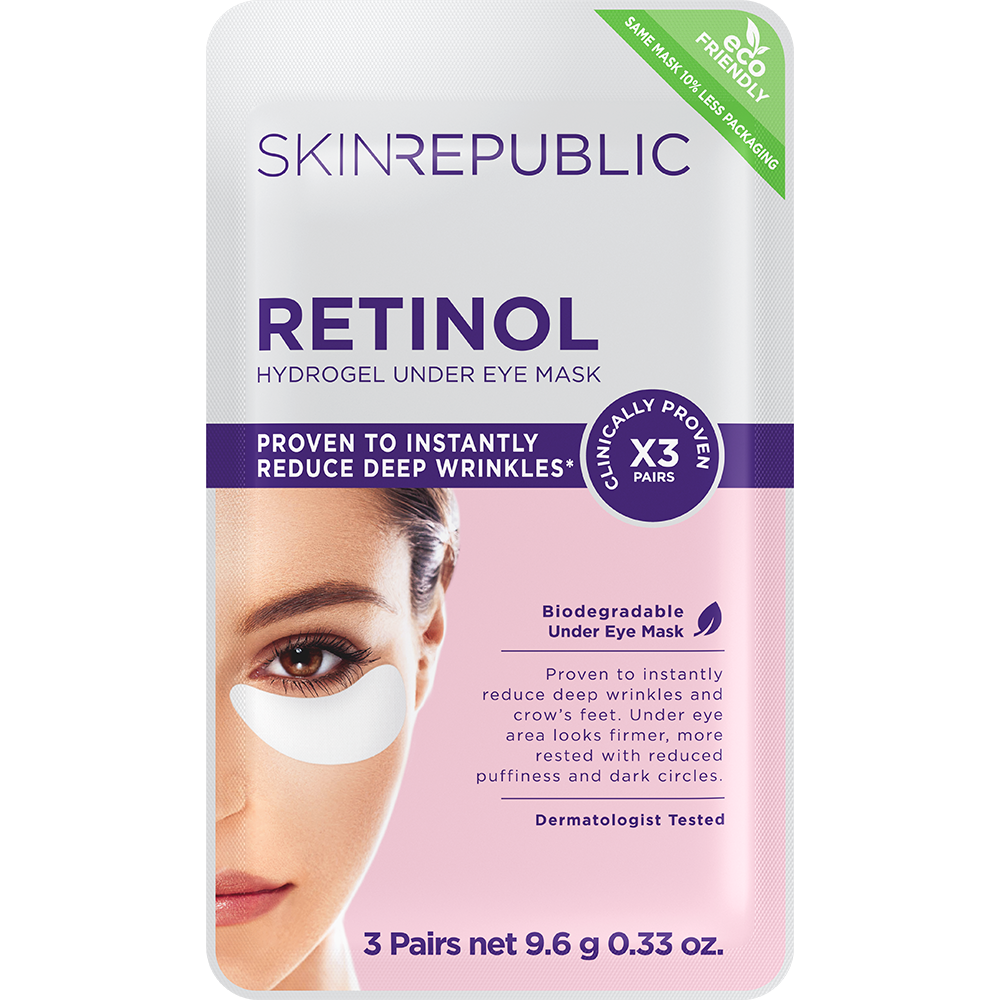 Skin Republic Retinol Hydrogel Under Eye Mask 3 Pairs — 100% saw reduction in dark circles