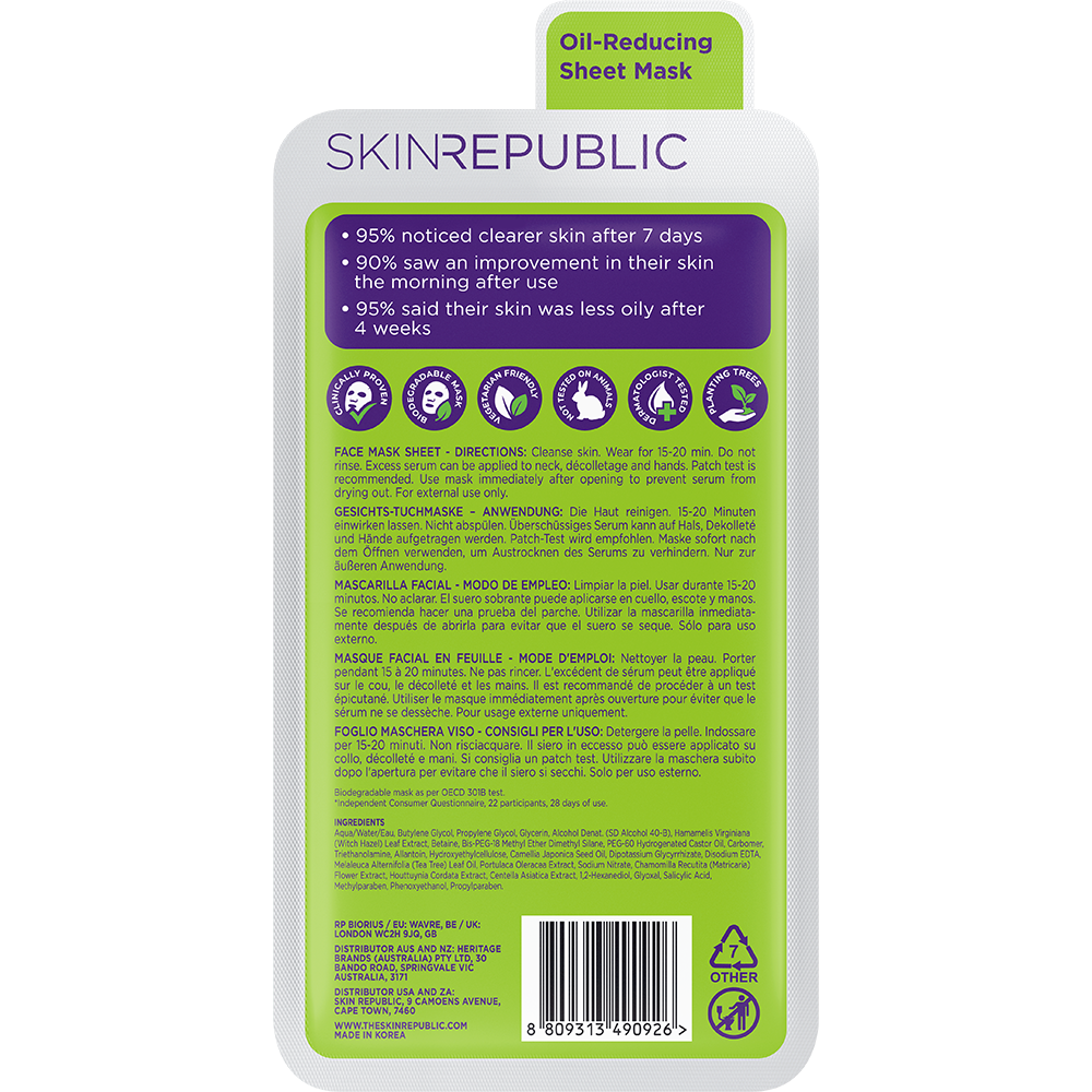 Spots + Blemish + Salicylic Acid Face Mask Sheet