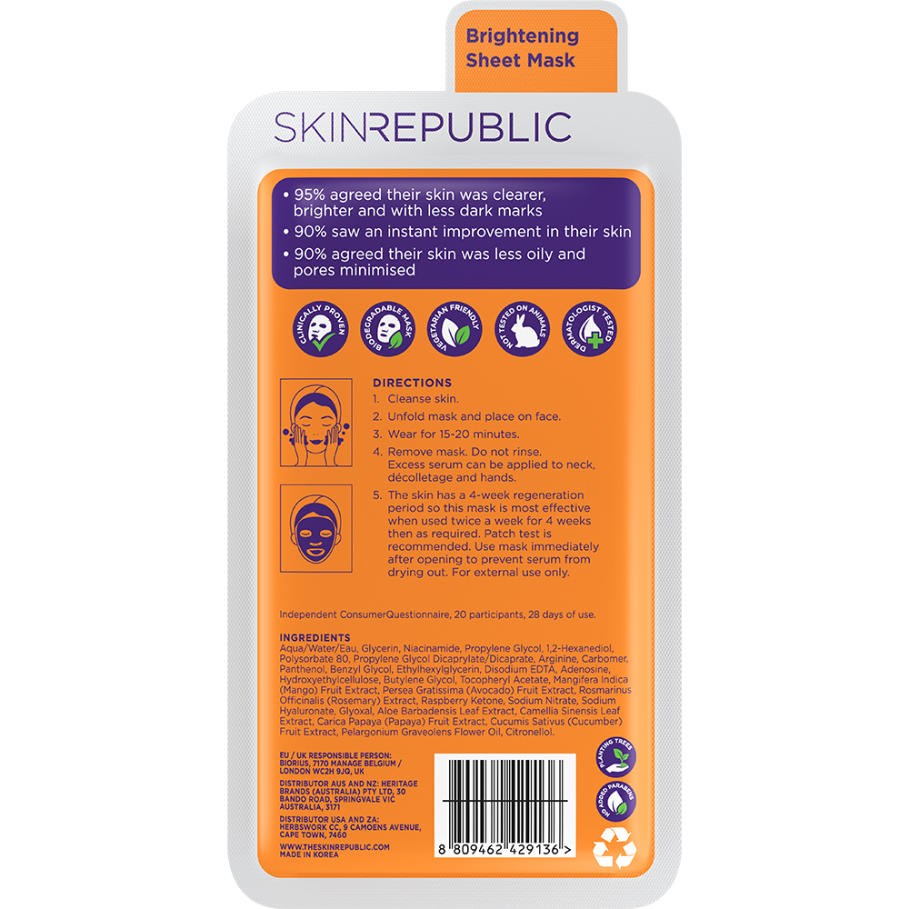 Niacinamide 2% Face Mask Sheet