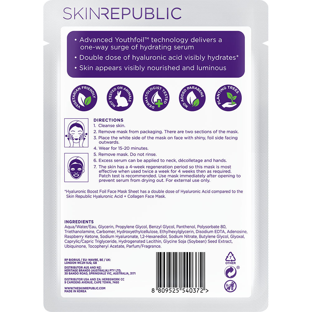 Hyaluronic Boost Youthfoil™ Face Mask