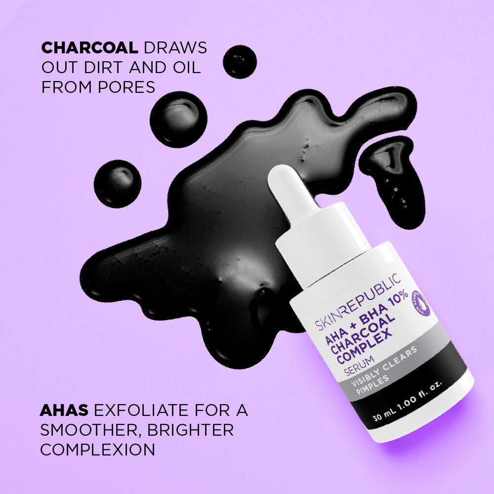 AHA + BHA 10% Charcoal Complex Serum