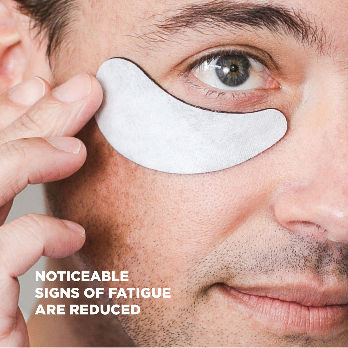 Close-up of Skin Republic charcoal under eye mask: signs of fatigue are reduced