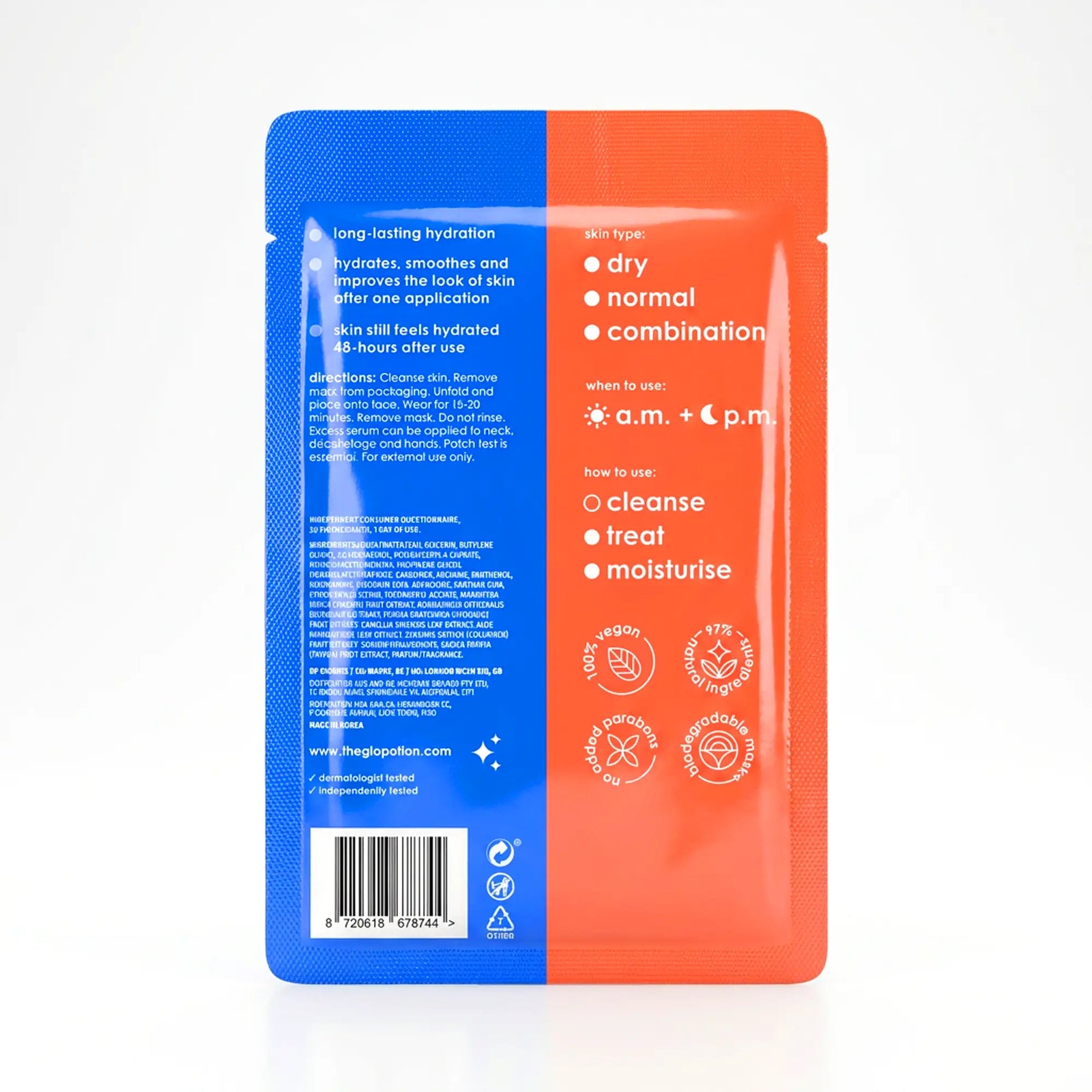 GloPotion hyaluronic acid bamboo sheet mask