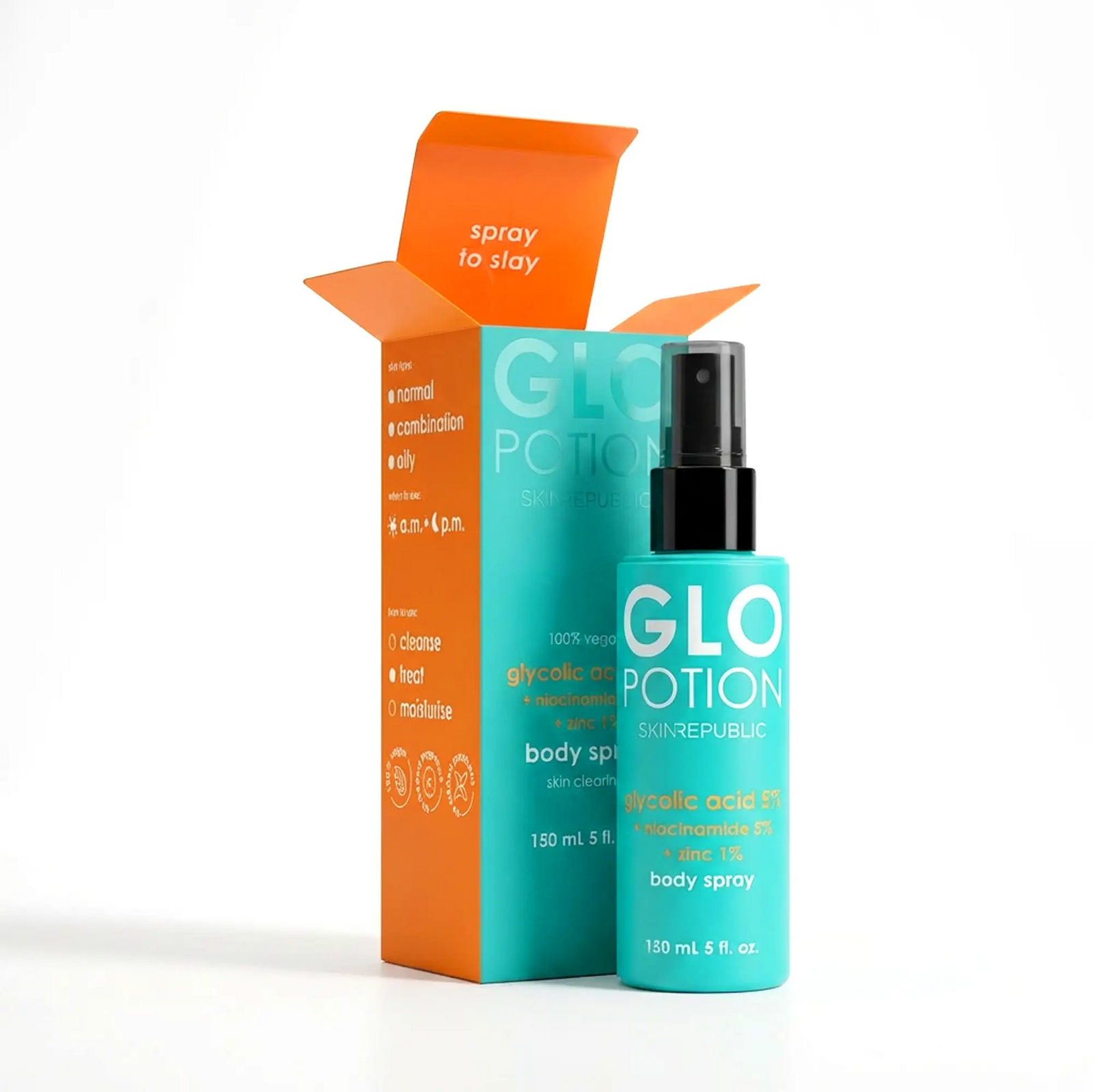 GloPotion Glycolic Acid 5% + Niacinamide 5% + Zinc Body Spray