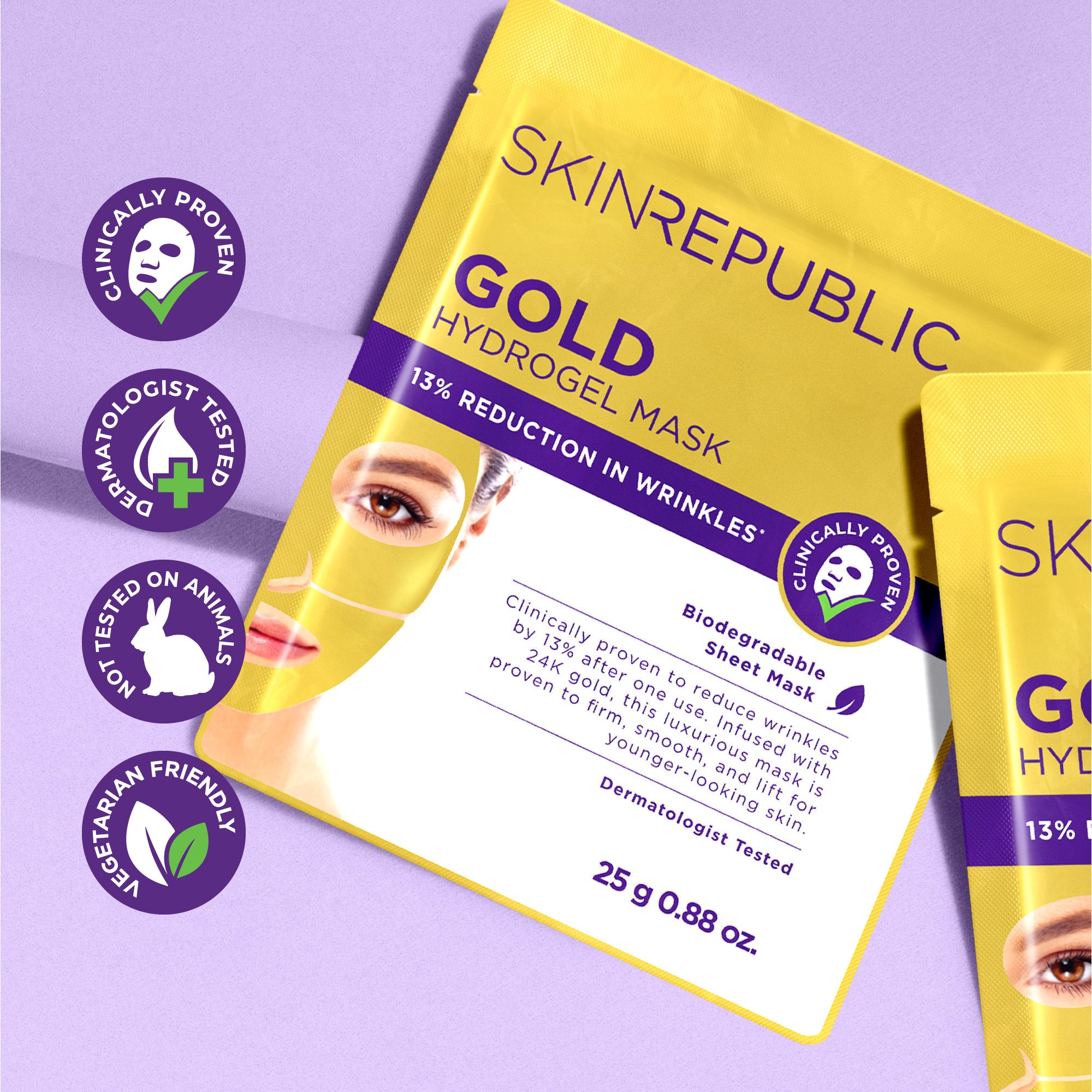 Gold Hydrogel Face Mask