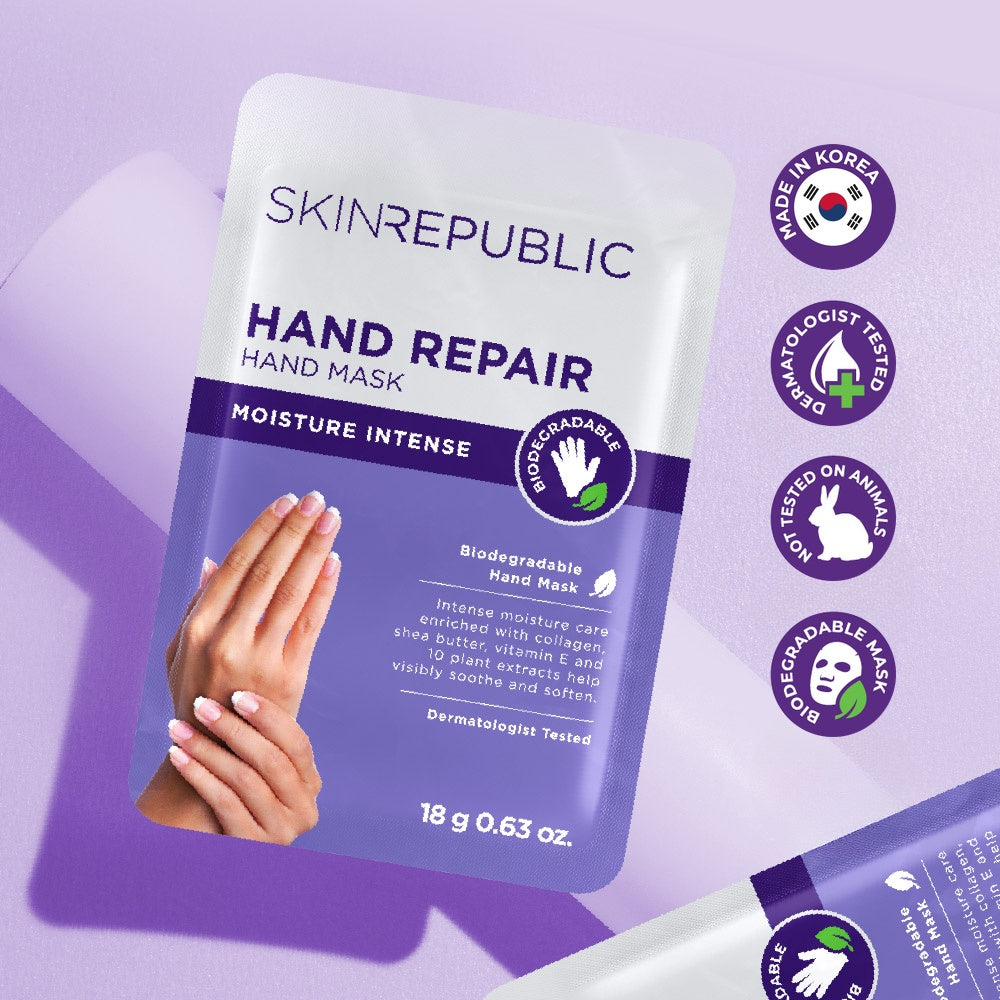 Skin Republic Hand Repair Hand Mask, 18g — moisture intense, made in Korea, dermatologist tested