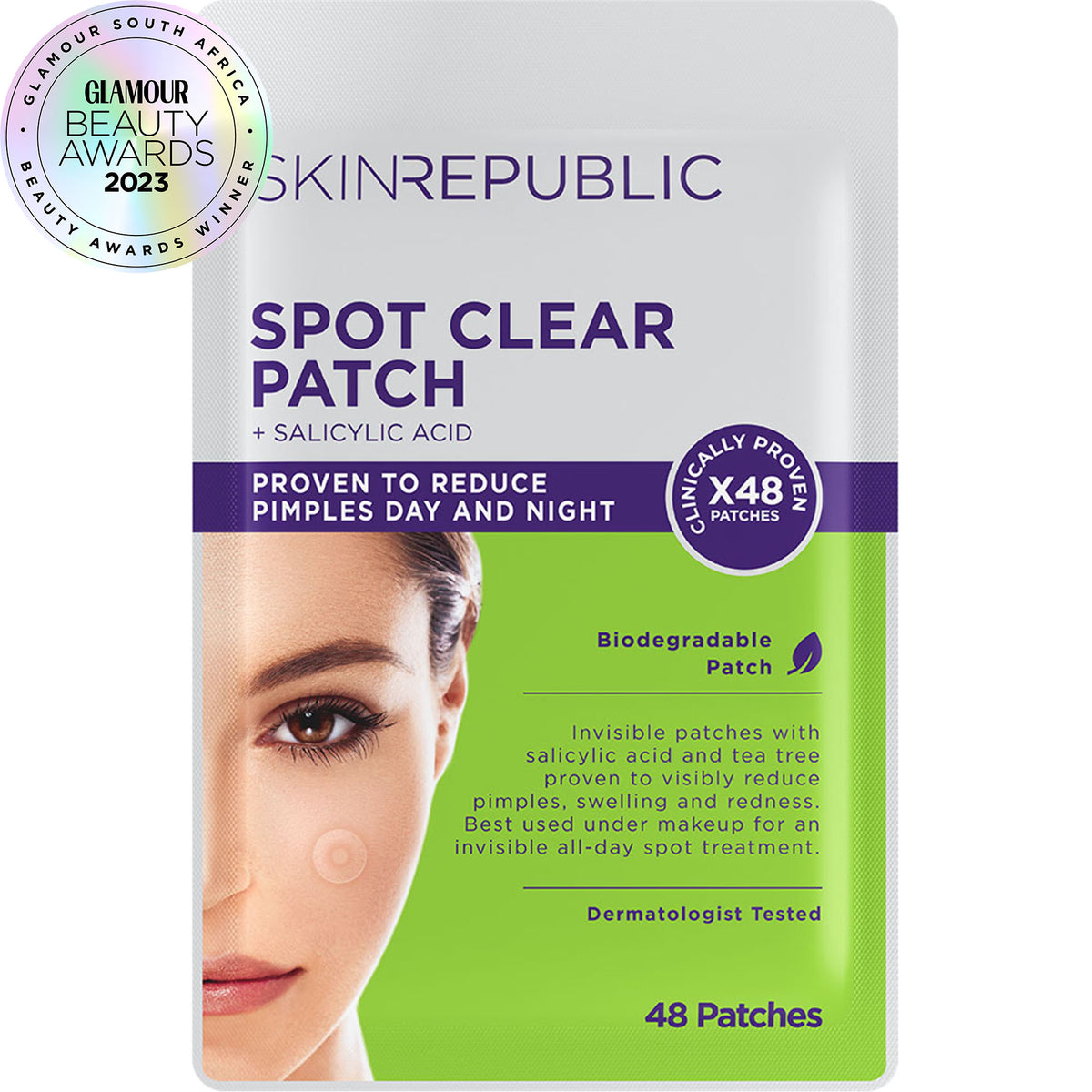 Skin Republic Spot Clear Salicylic Acid Patch 48 Patches — award winning pimple patch