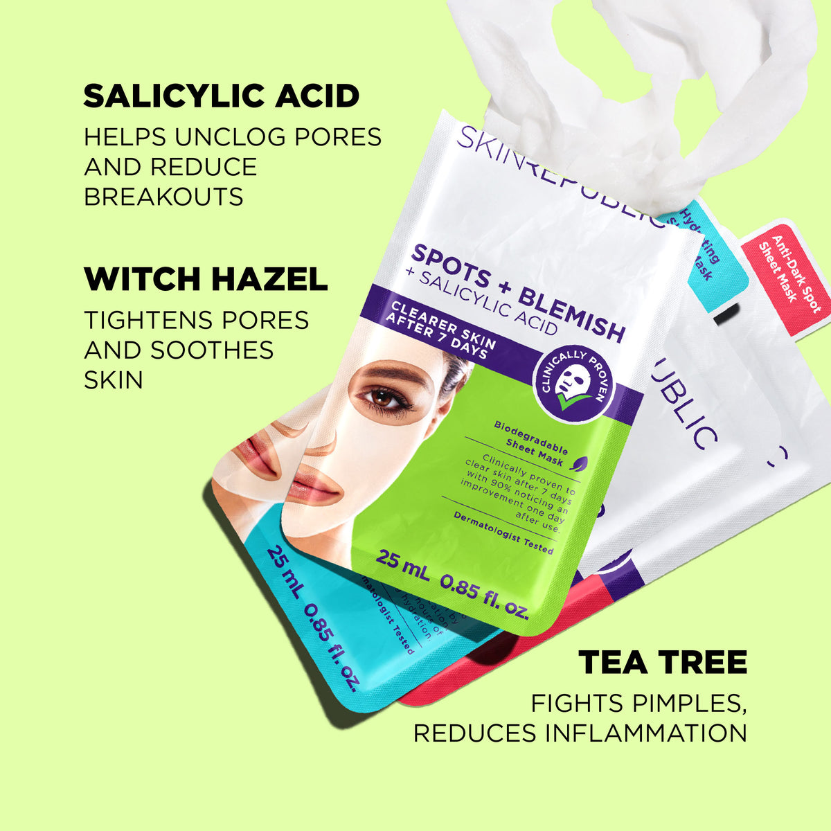 Spots + Blemish + Salicylic Acid Face Mask Sheet