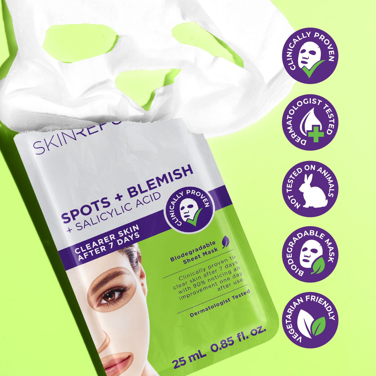 Spots + Blemish + Salicylic Acid Face Mask Sheet