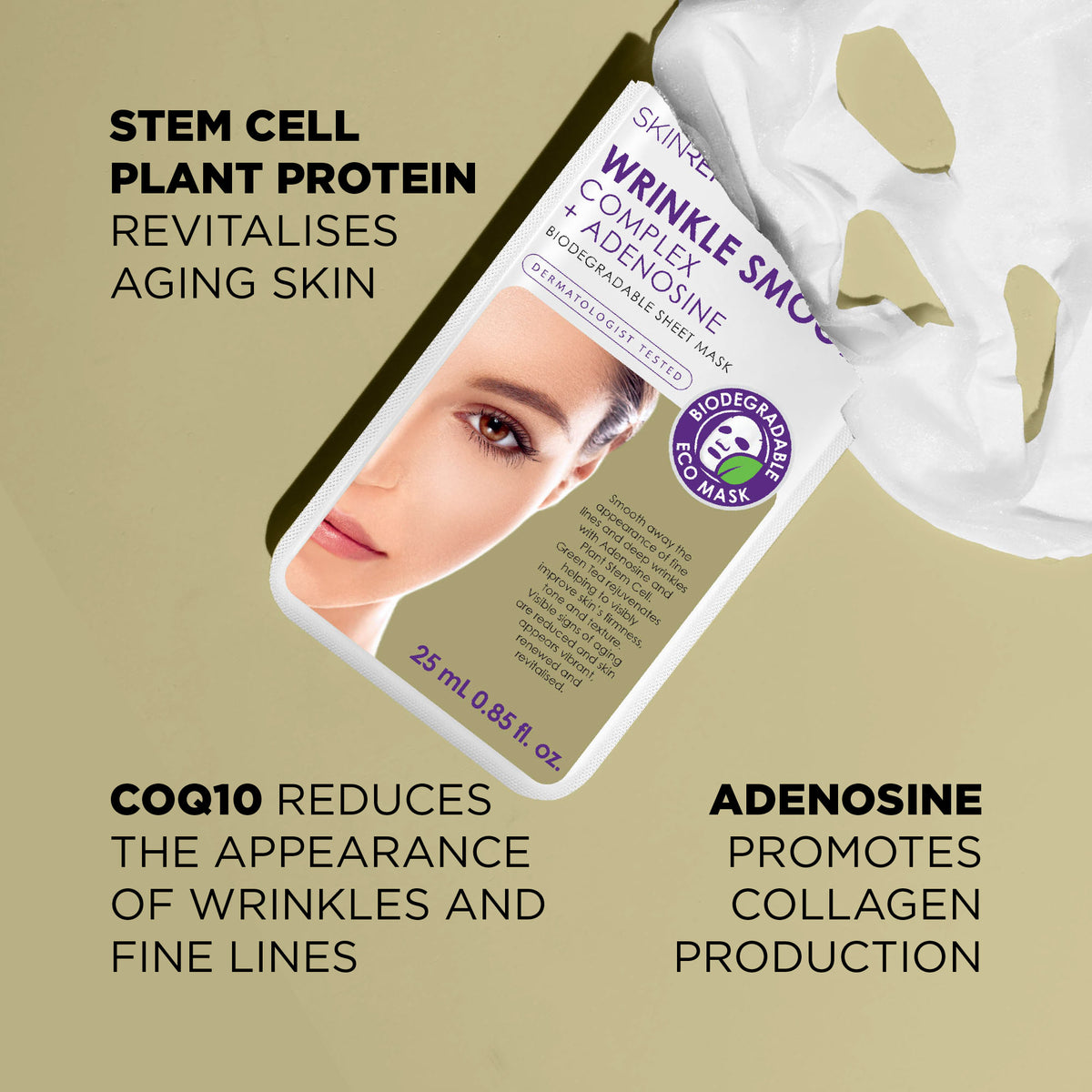 Wrinkle Smooth Complex + Adenosine Face Mask