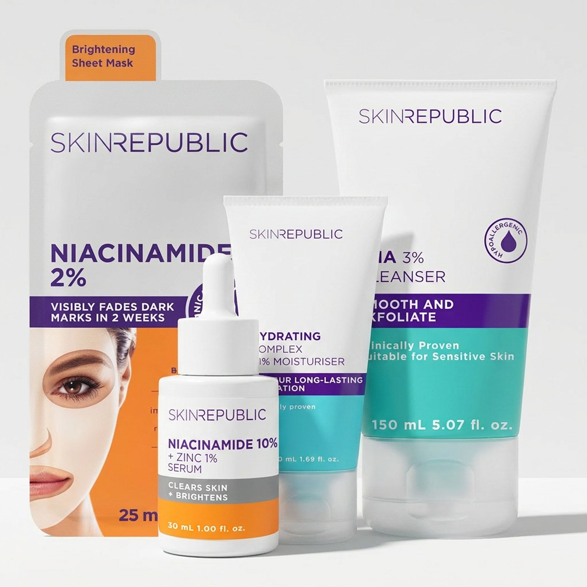 4 Step Skincare Routine for Brighter Skin | Bundle | Skin Republic SA ...