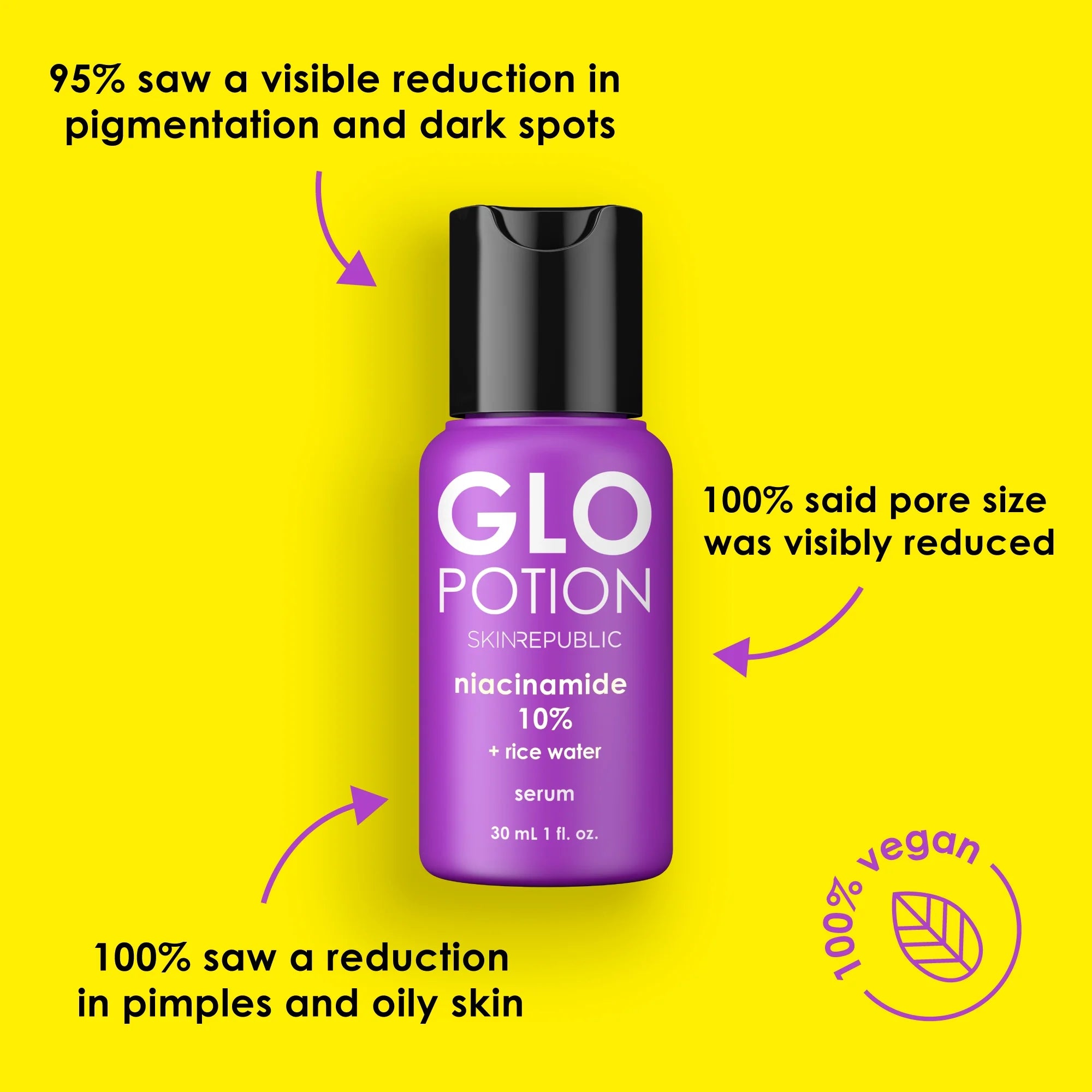 GloPotion niacinamide 10% + rice water serum