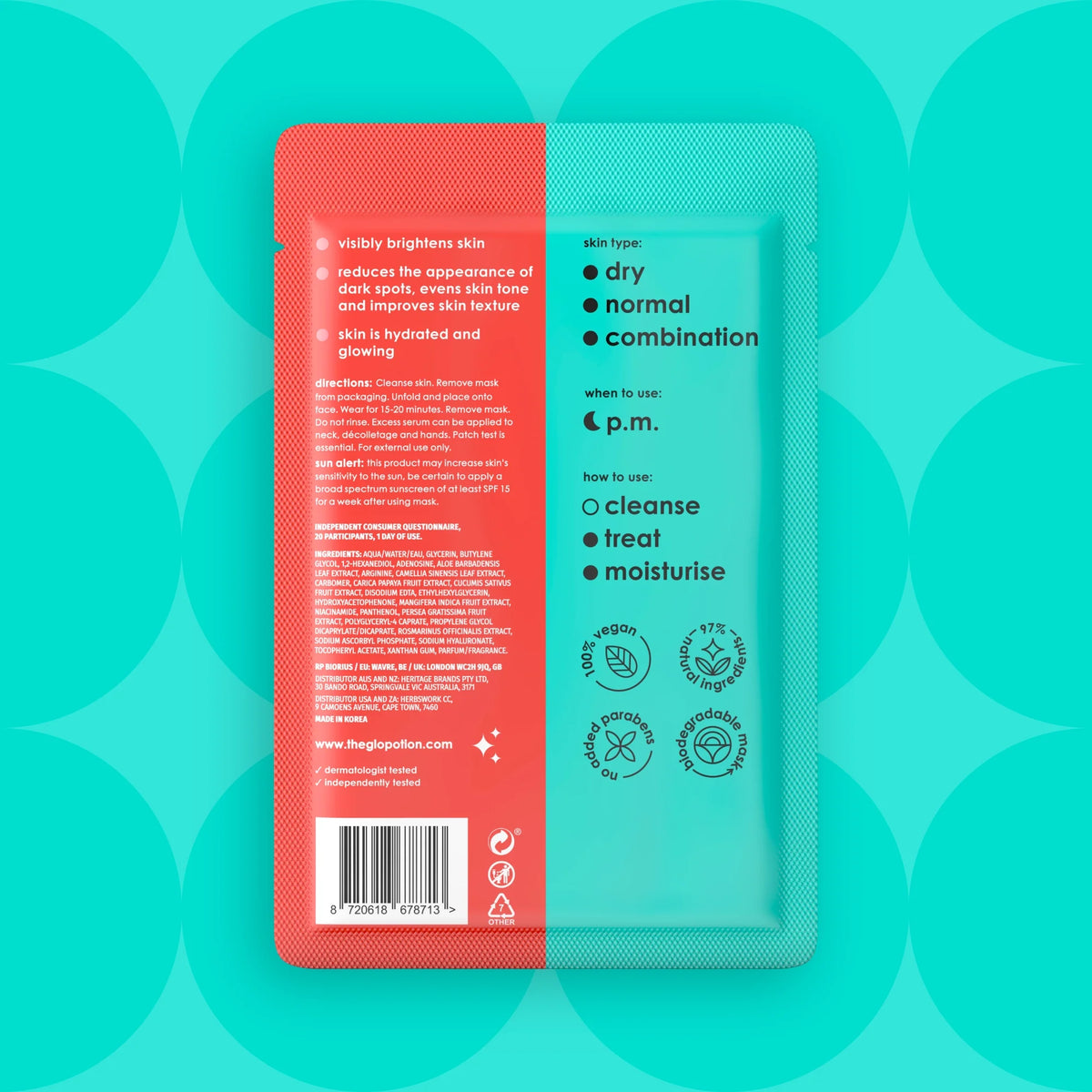 GloPotion vitamin C bamboo sheet mask