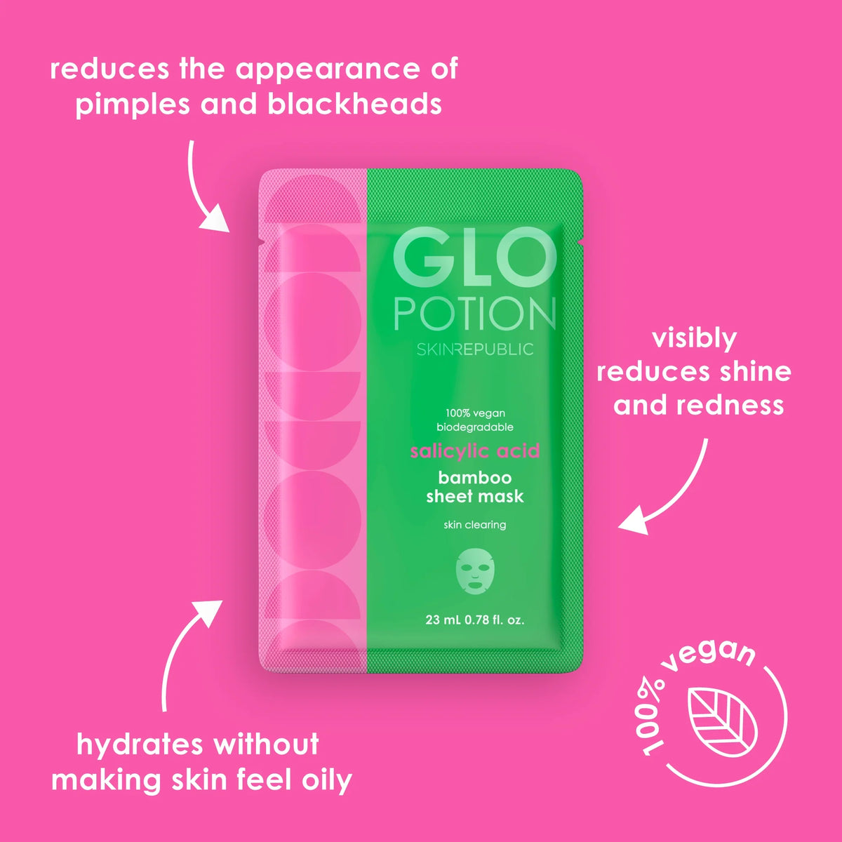 GloPotion salicylic acid bamboo sheet mask